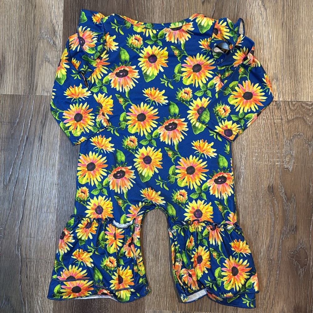 Sunflower Ruffle Romper - Picture 3 of 3